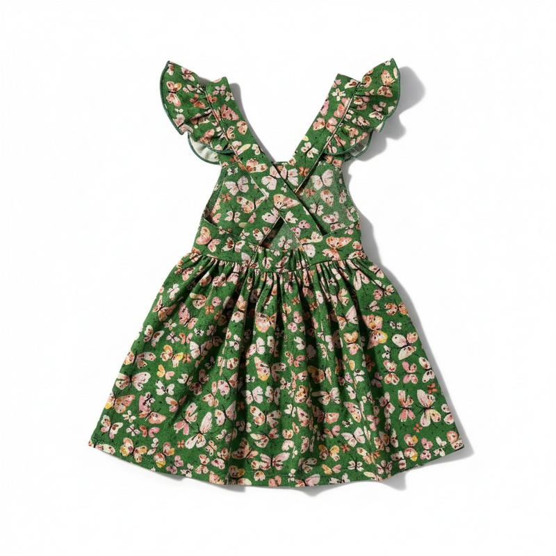 Sleeveless Strappy Butterfly Twirl Dress - (12-18M) EUC