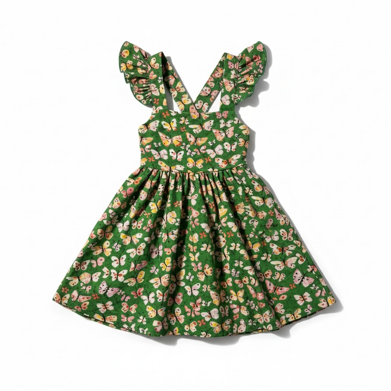 Sleeveless Strappy Butterfly Twirl Dress - (12-18M) EUC