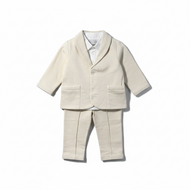 Baby Beau & Belle Milo Tan 3-Piece Suit (2-3T) NWOT