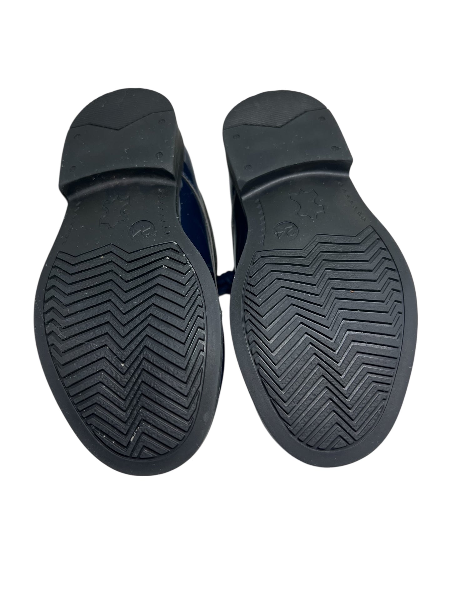 Patent Lace Blue Dress Shoes (24 EU - 8 Toddler US) EUC