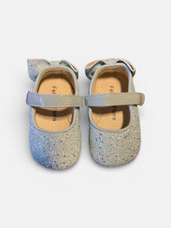 Felix & Flora Infant Baby Walking Shoes (Glitter Blue) Size 6-9M EUC