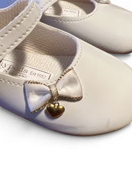 White Patent Faux Leather Pre-Walker Shoes (Sizes 9-12M) EUC