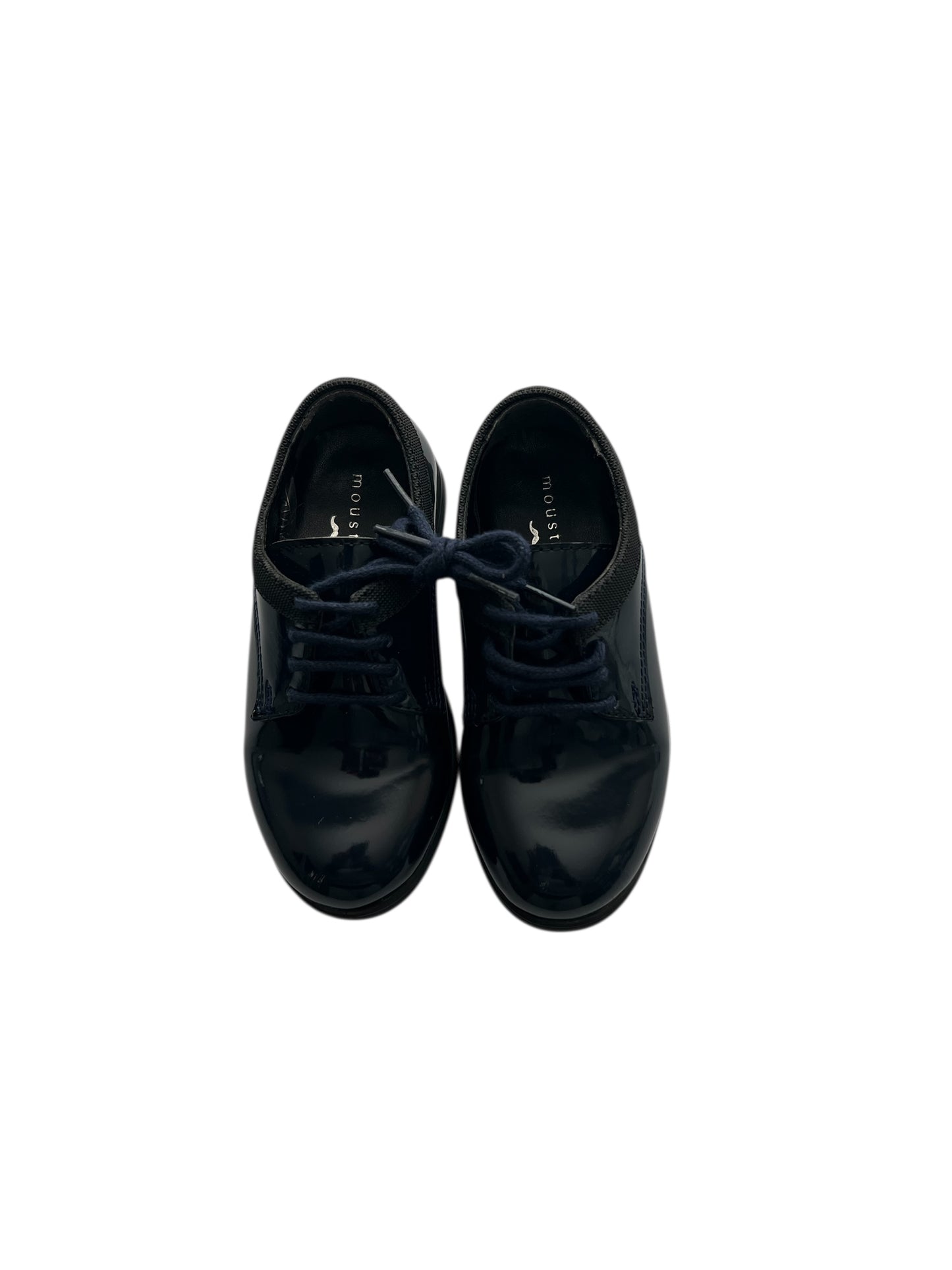 Patent Lace Blue Dress Shoes (24 EU - 8 Toddler US) EUC