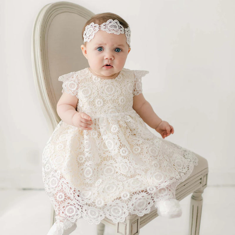 Poppy Lace Dress (9-12M) EUC