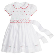 Smocked Claiborne White Dress - Holly (Size 18M) NWOT