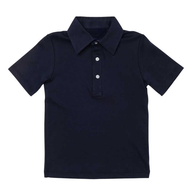 Bella Bliss Navy Pima Polo Shirt (Size: 3T) EUC