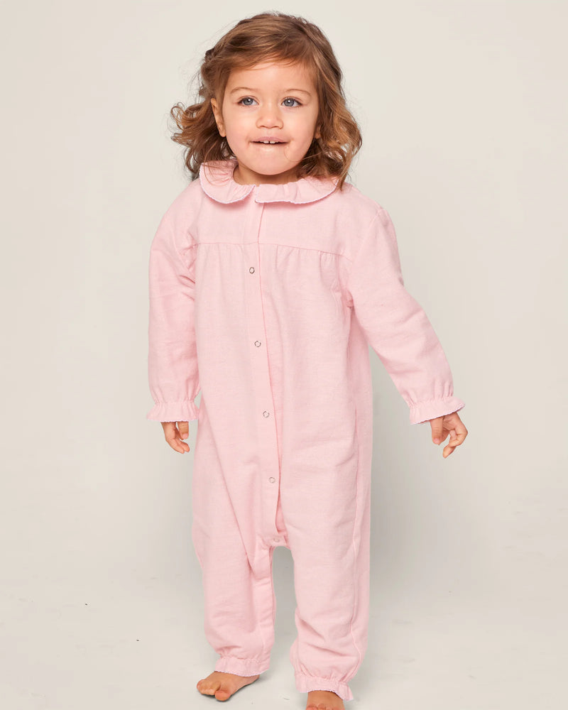 Baby's Flannel Madeline Romper in Pink (EUC 6-12M)