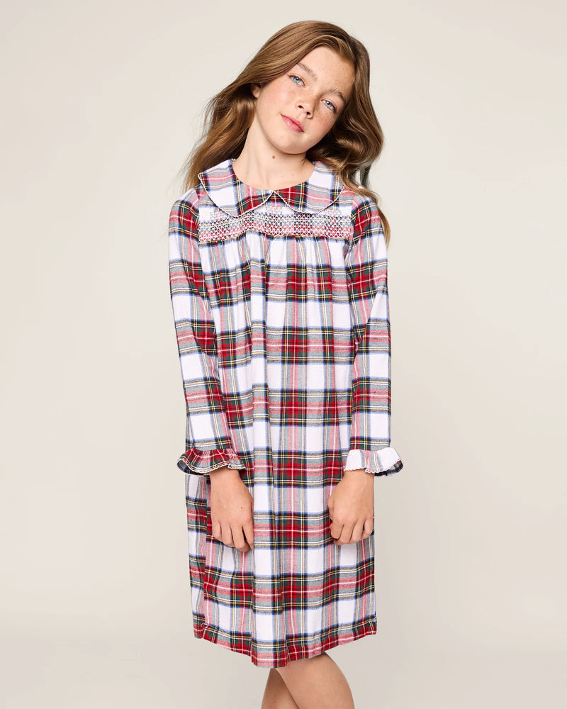 Girl's Brushed Twill Eloise Nightgown in Balmoral Tartan (Size 12-18M) EUC