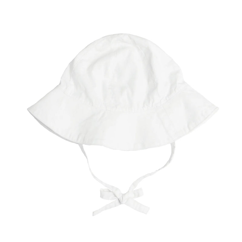Baby White sun hat (Size: 6-12M) EUC