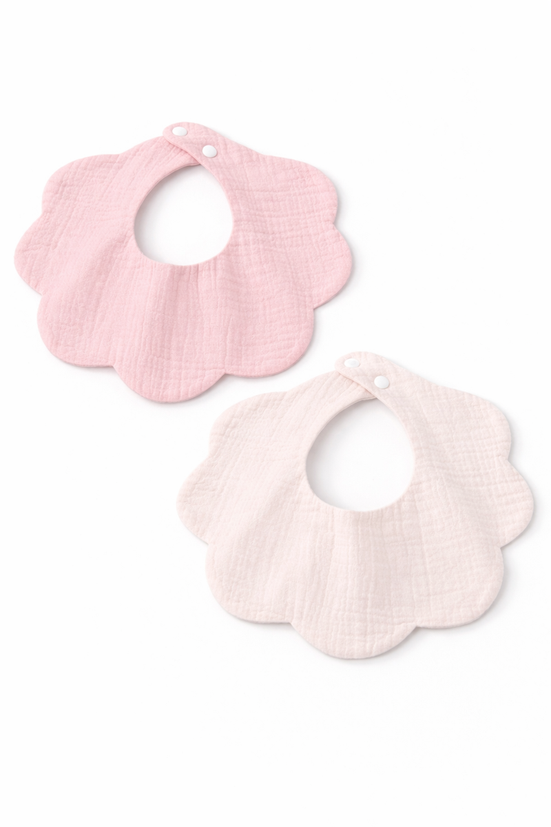 Pink Baby Bibs 2 Pack, EUC