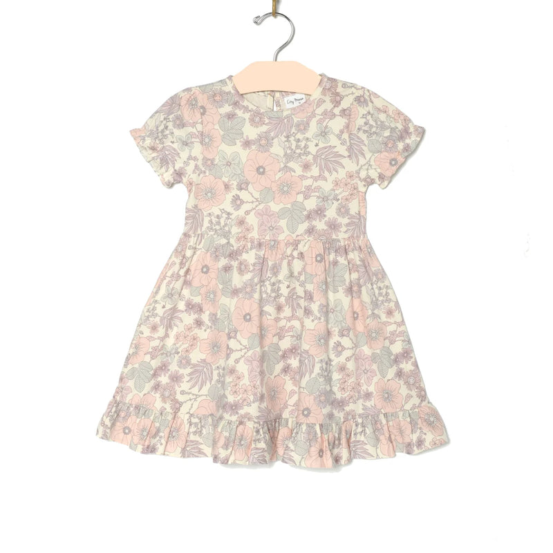 Girls flutter puff sleeve dress (EUC 12-18M)
