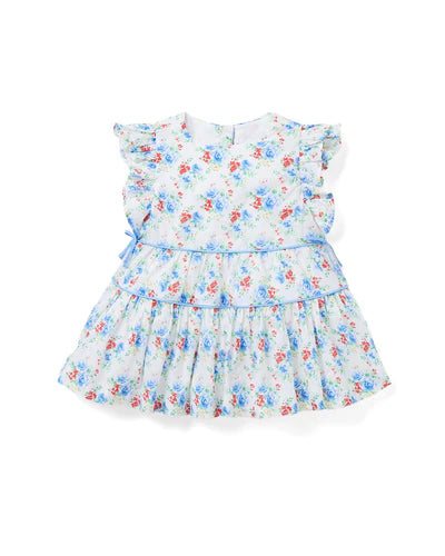 White Floral Dress (EUC 12-18M)
