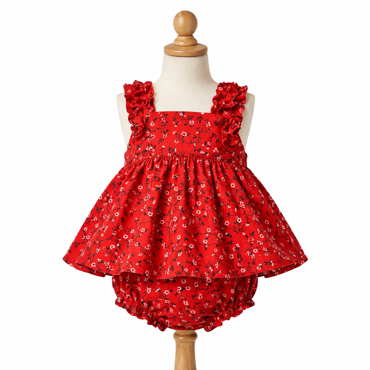 Scarlet Floral Baby Girl dress and bloomers (Size 12-18M) EUC