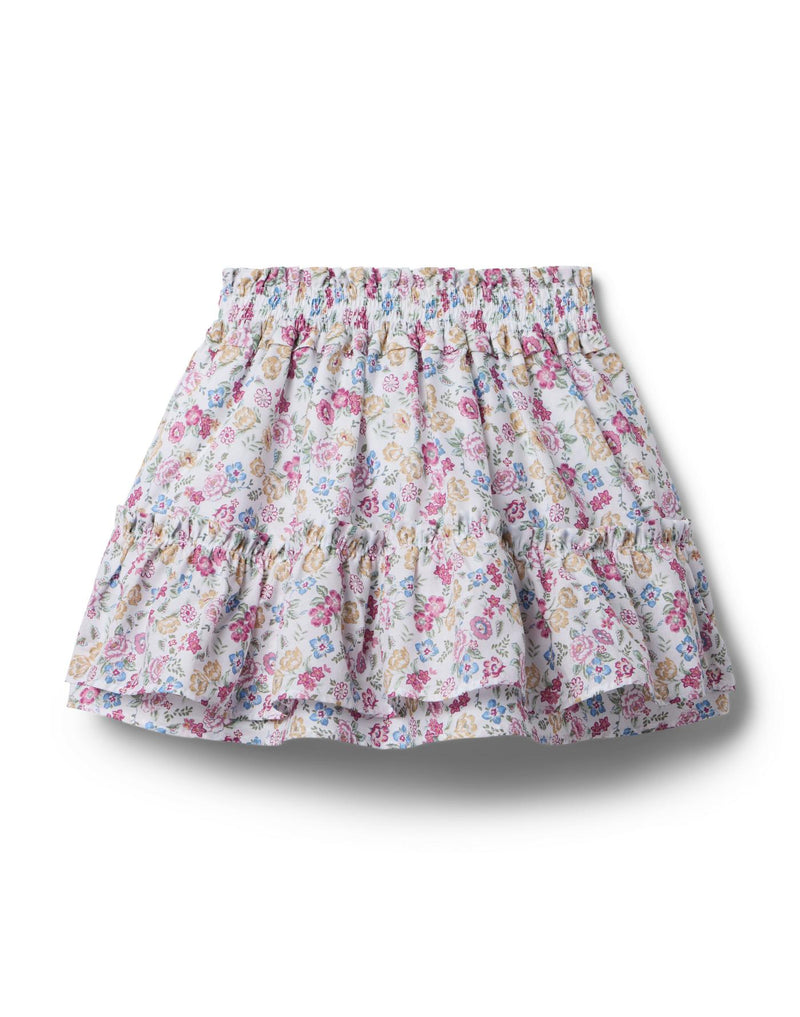 Ditsy Floral Tiered Smocked Skirt (EUC 12-18M)