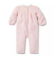 Baby Quilted Pink Bow One-Piece (Size 6-12M) EUC