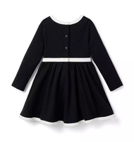 Bow Ponte Black Dress (Size 12-18M) NWT