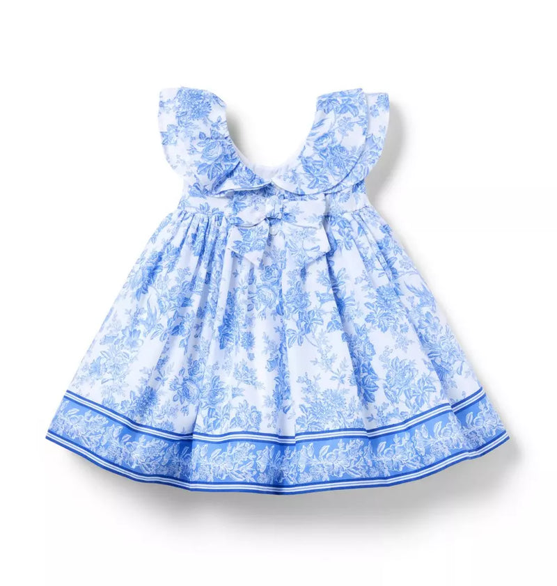 Baby Floral Border Dress (EUC 12-18M)