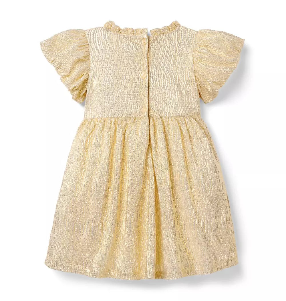 The Golden Moment Gold Dress (Size 18-24M) EUC