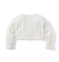 Baby Cropped Cream Cable Knit Cardigan (Size 6-12M) EUC