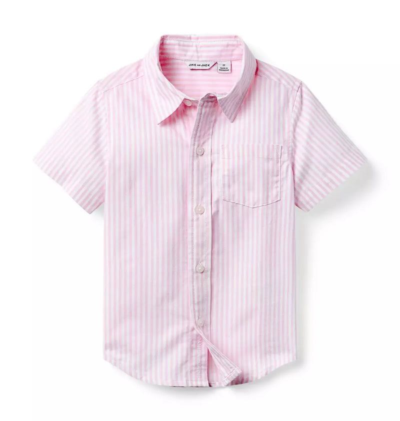 Think Pink Striped Oxford Shirt (EUC 3T)