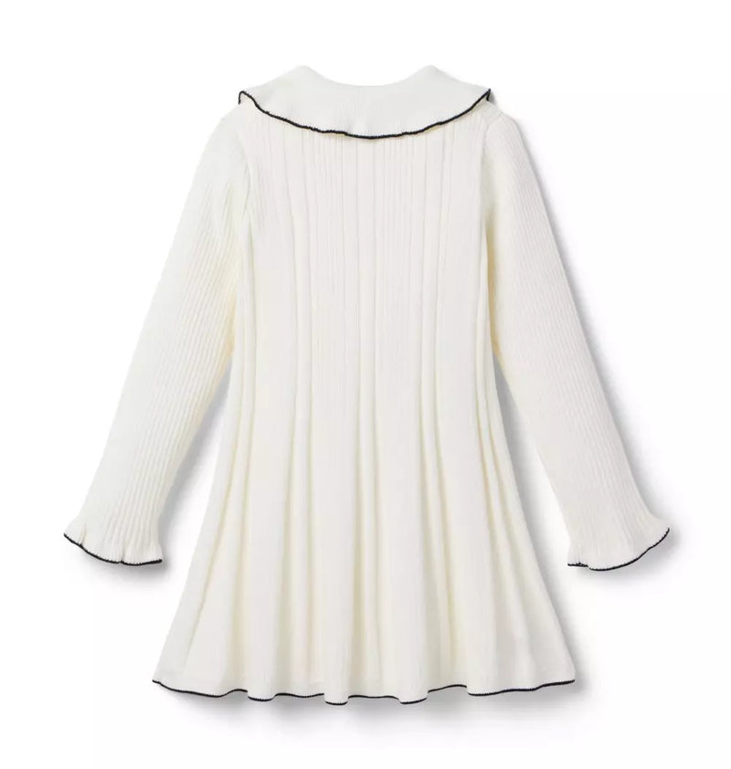 Ribbed Sweater Ivory Dress (Size 18-24M) NWOT