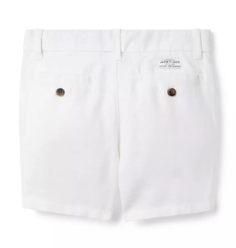 Linen-Cotton Boys White Short (EUC 3T)