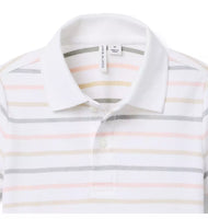 Ivory, Red, Pink Striped Polo with (3T) EUC