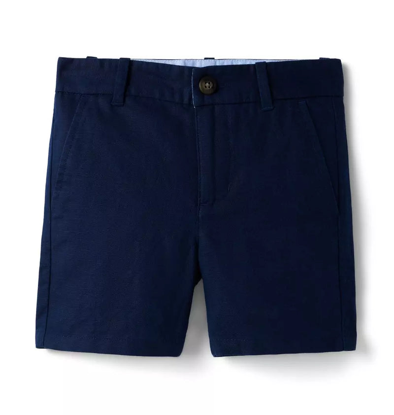 Linen-Cotton Navy Short (NWOT 3T)