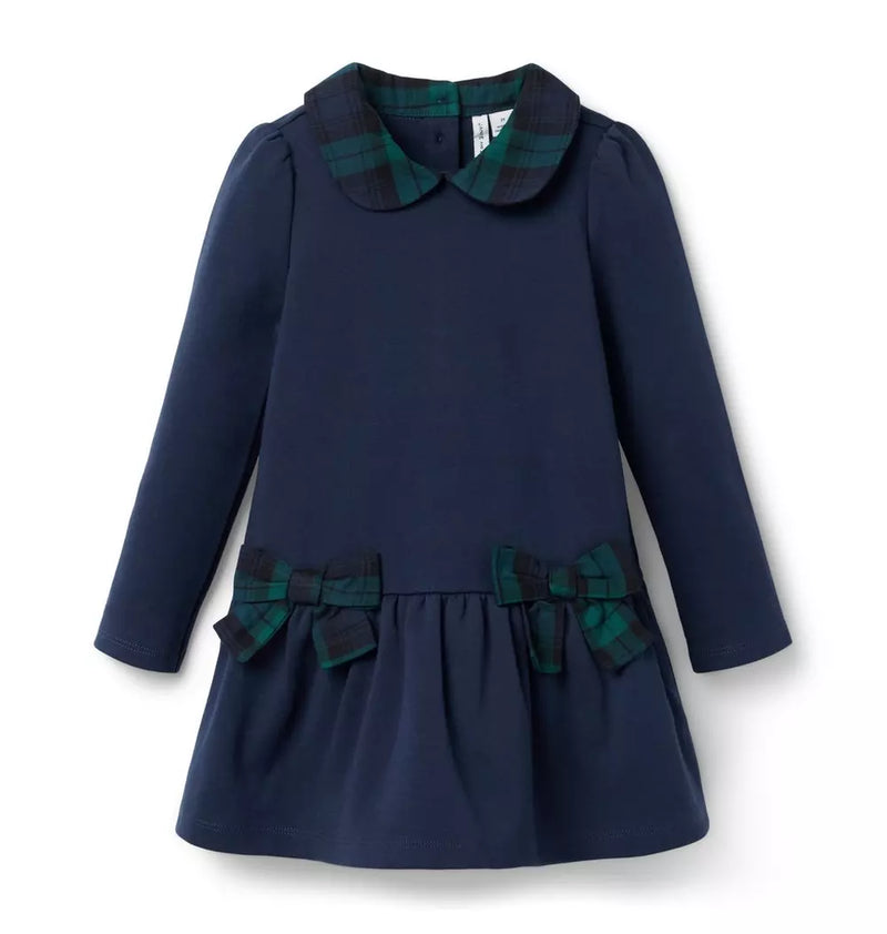 Tartan Bow Ponte Dress (EUC 18-24M)