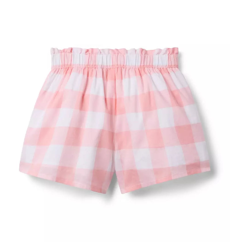 Gingham Ruffle Pocket Short (NWOT 12-18M)