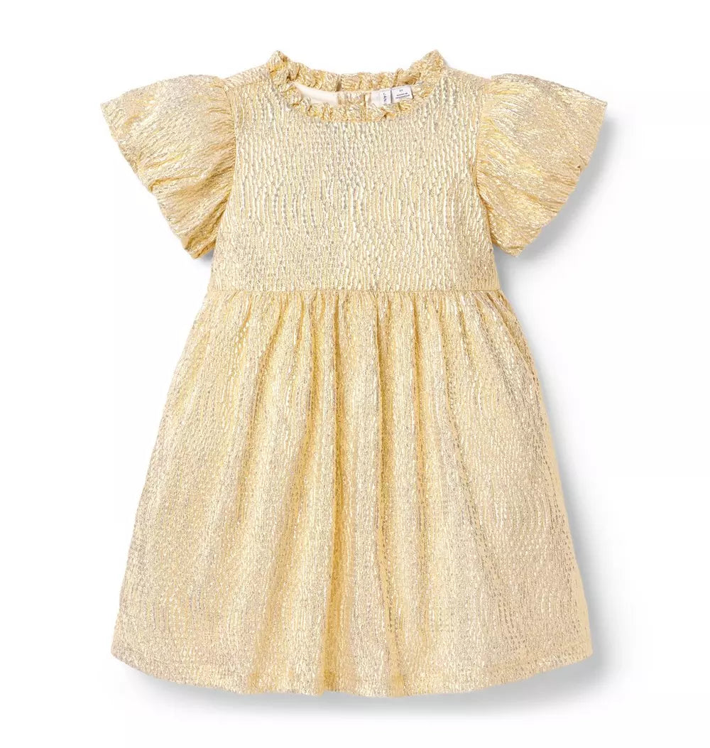 The Golden Moment Gold Dress (Size 18-24M) EUC