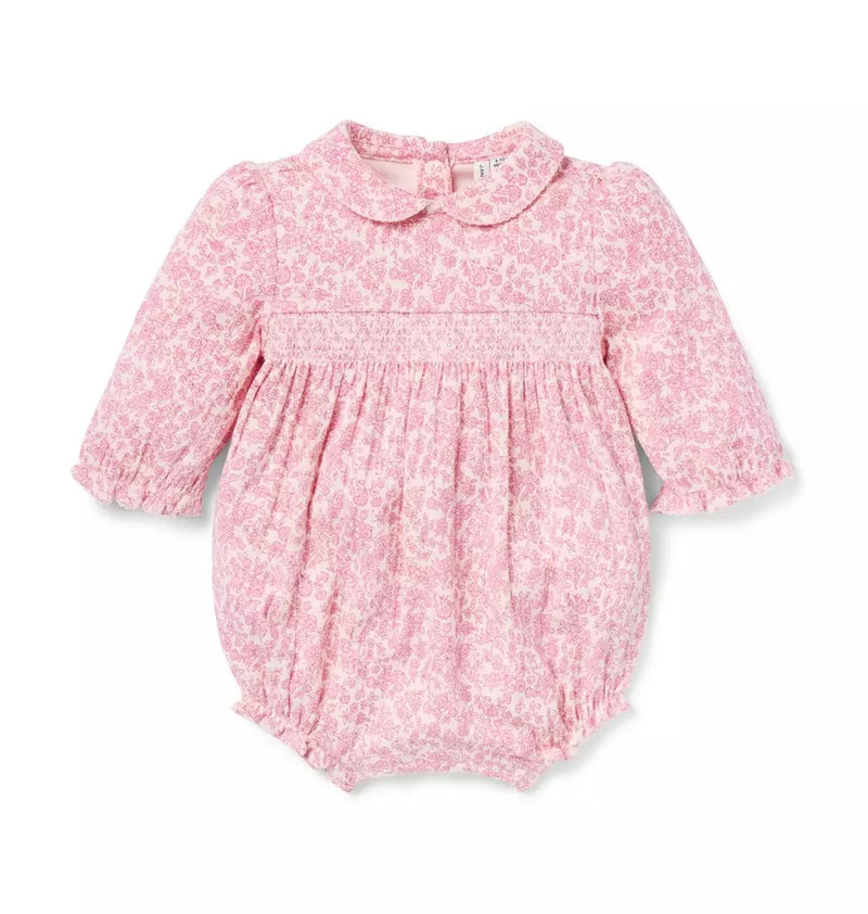 Baby Ditsy Floral Smocked Romper (Size 18-24M) EUC