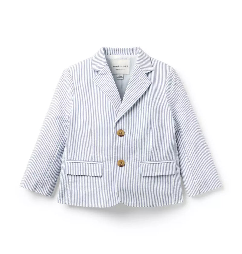 The Striped Seersucker Blazer (EUC 3T)