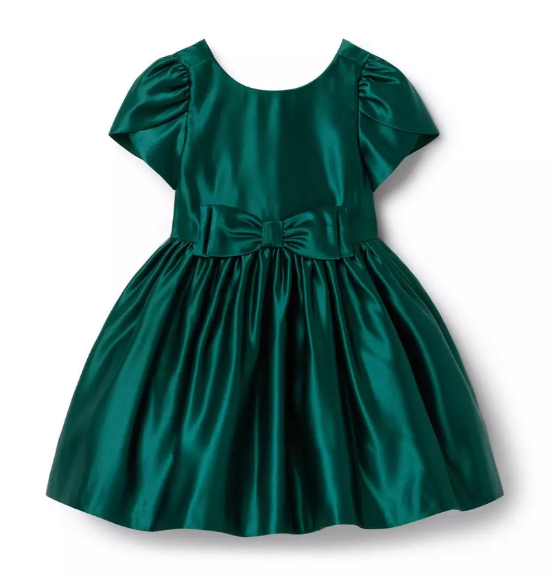 The Holiday Green Bow Dress (Size 18-24M) NWT