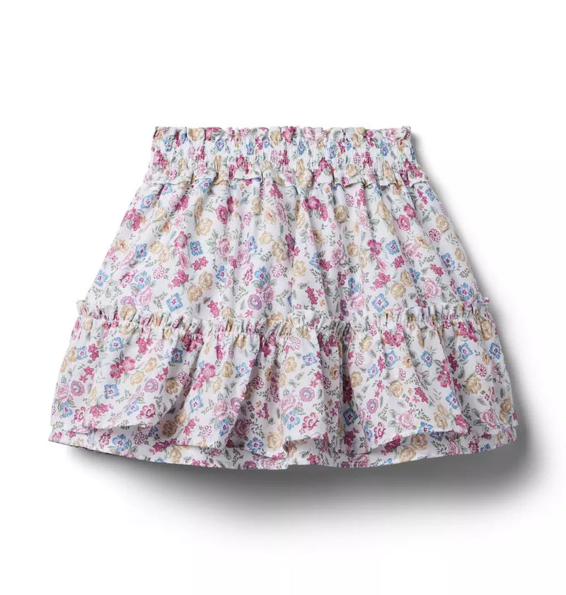 Ditsy Floral Tiered Smocked Skirt (EUC 12-18M)