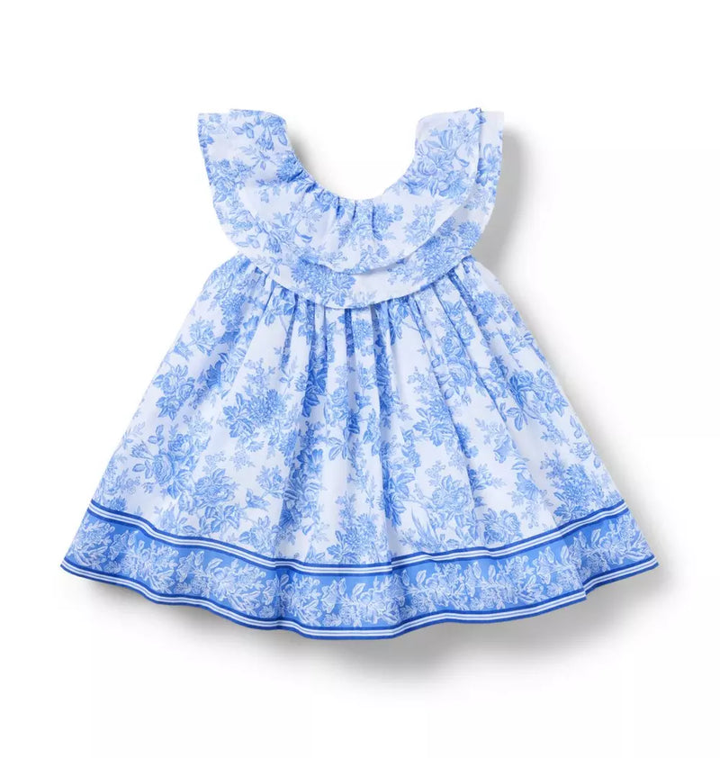 Baby Floral Border Dress (EUC 12-18M)