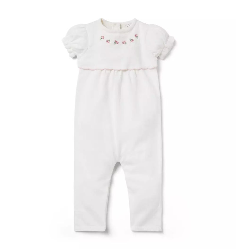 Baby Embroidered Rose One-Piece (Size 18-24M) EUC
