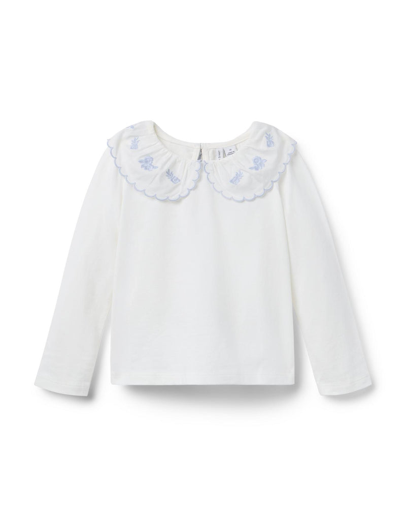Embroidered Collar Top (Size: 18-24M) EUC