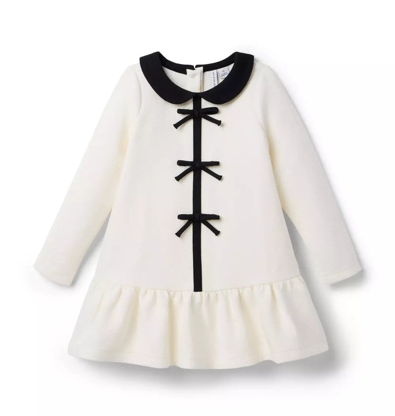 The Quilted Dropwaist Ivory Dress(18-24M) NWT