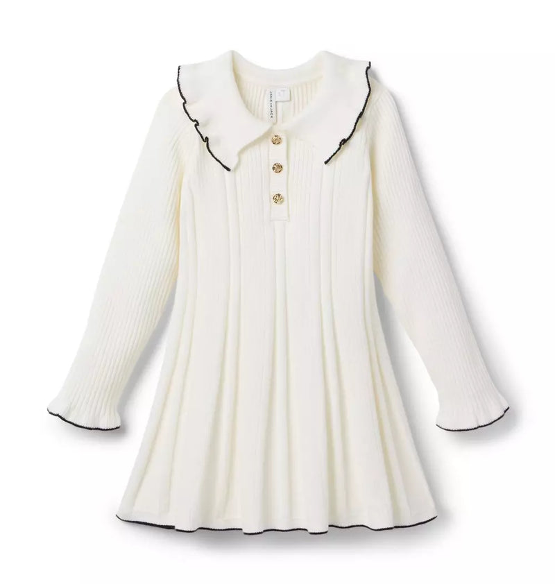 Ribbed Sweater Ivory Dress (Size 18-24M) NWOT
