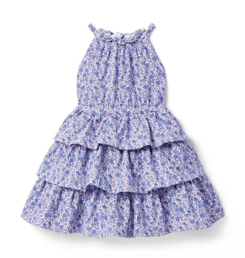 Floral Tiered Ruffle Dress (Size 12-18M) EUC