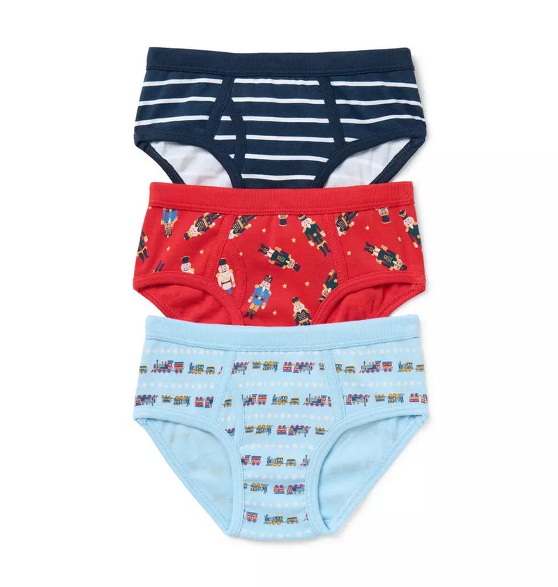 Holiday Underwear Set Boys 3-Pack (Size 4-5) NWT