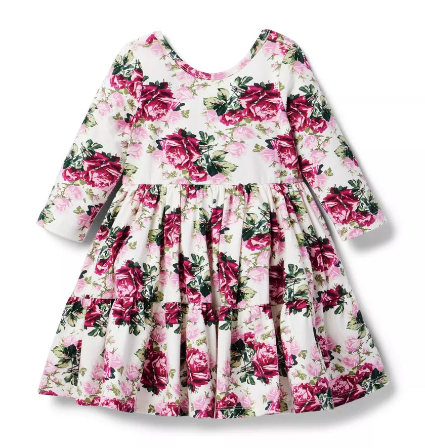 The Everyday 3/4 Sleeve White Floral Dress (Size 12-18M) NWOT