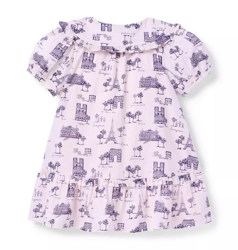 Paris Ruffle Collar Dress (EUC 12-18M)