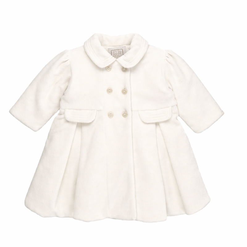 Rosanna Ivory Velour Girls Coat (EUC 18M)