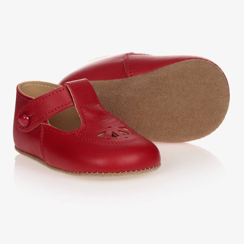 Early Days Red Leather Pre-Walker Shoes (Size 6-9M ) EUC