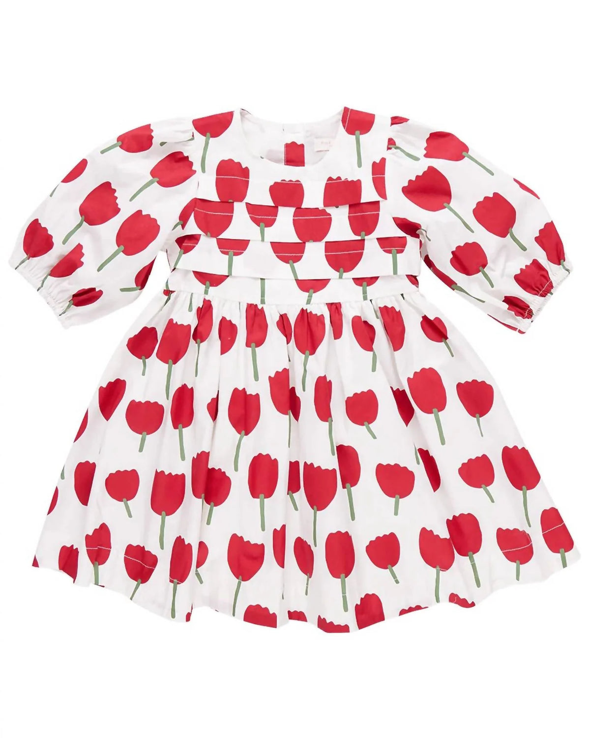 Girl's Tulips Evelyn Dress In Red (12-18M) NWOT