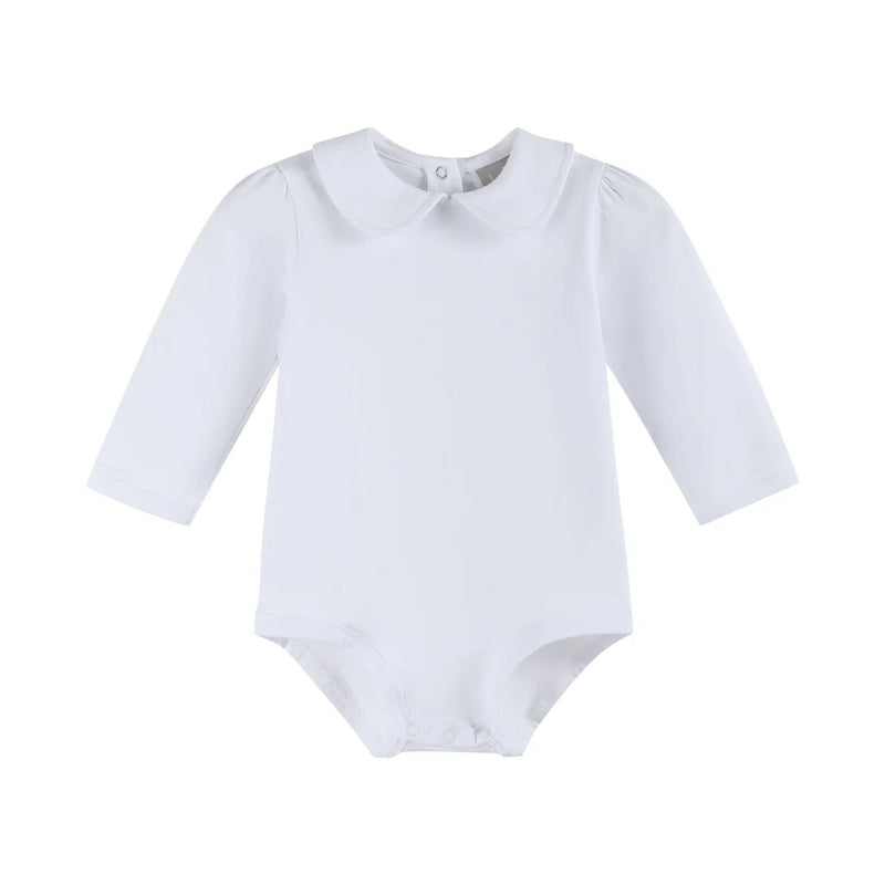 Peter Pan Collar Long Sleeve Bodysuit (Size: 18-24M) EUC