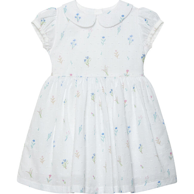 Little Fleur Floral White Dress (EUC 12-18M)