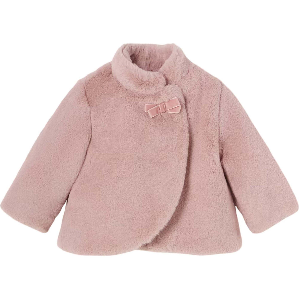 Bow Faux Fur Coat, Pink (NWT 18M)